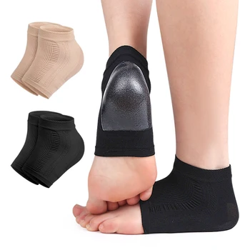 1 чифт гелевых чорапи за спа-процедури, хидратиращ гел чорапи за грижа за краката, които появата на пукнатини по петите, защита за суха, твърда кожа на краката