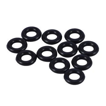 10 парчета черен гумен elips O-пръстени Уплътнителни шайби 8 x 4 x 2 мм