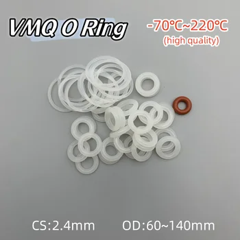 10шт О-пръстени, Гумено О-пръстен VMQ Бяло О-пръстен Нитриловая Миене Набор от каучук и запечатване на пръстените Гама от Комплект Нетоксичен