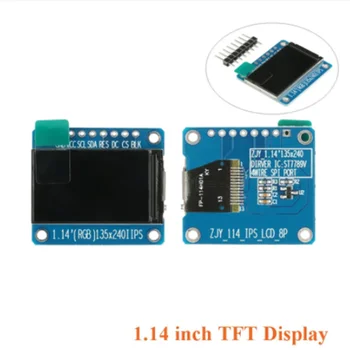 1бр 1,14-инчов Дисплей IPS LCD TFT LCD Модул ST7789 HD Цветен Екран С Пълен Преглед на 8pin 135x240 3,3 SPI Интерфейс