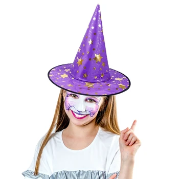 1бр Пораснали Деца Детски Шапки на Вещиците на Хелоуин, Маскарадная Шапка на Магьосник, Аксесоари за костюми за cosplay, на Карнавалните костюми, за парти на Хелоуин, Декор за маскарадните костюми
