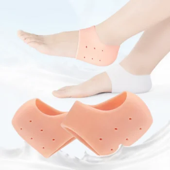 2 елемента силиконов калъф за петата, тънка дишащи стелки за обувки, болкоуспокояващи вложки, предпазни възглавници за грижа за кожата на краката си, възглавница за краката