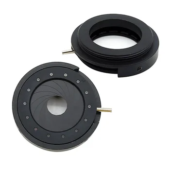 25 мм Ирисовая бленда Модул регулируема диафрагма Преходни пръстен за обектива на камерата Резба М36