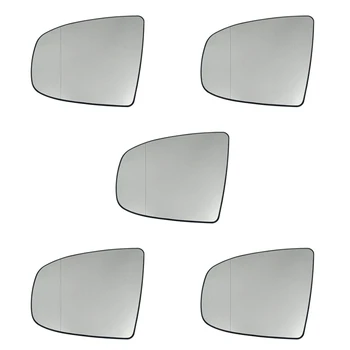 5X Лявото огледало за обратно виждане, странично огледално стъкло с подгряване + Корекция за BMW X5 E70 2007-2013 X6 E71 E72 2008-2014
