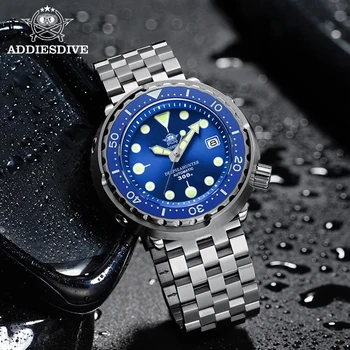 ADDIESDIVE Ocean Проучване Мъжки часовник NH35 С Сапфирено стъкло и функция Календар Мъжки Часовник за гмуркане на 300 м C3 Светлинен Часовник