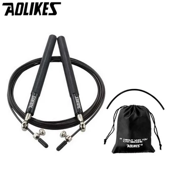 AOLIKES Културизъм Скачане на въже фитнес оборудване за фитнес с въже от стоманена тел Мъже, Жени Фитнес зала за кроссфита на въже