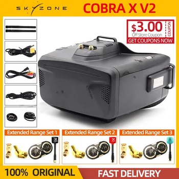 SKYZONE Cobra X V2 1280x720 5.8 G 48-канален модул приемник Head Tracker DVR FPV Очила, Каска с HDMI за радиоуправляемого FPV дрона