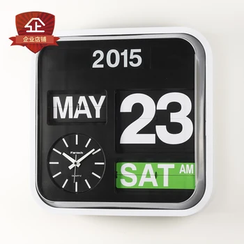 Автоматично Тъпо Хол Флип-Часовник С Вечен Календар Съвременните Модни Къщи Хол Стенни Часовници