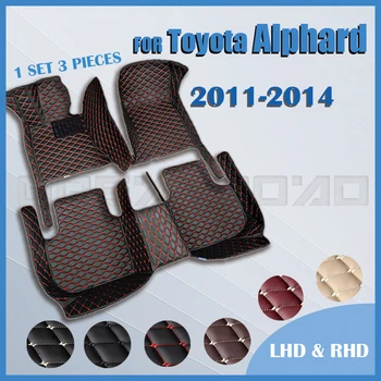 Автомобилни стелки за Toyota Alphard 2011 2012 2013 2014 Потребителски автоматично накладки за краката, авто мокет