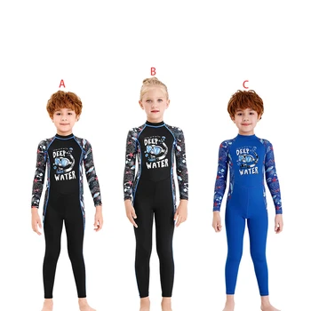 Детски костюми за гмуркане, солнцезащитная облекло за плуване за момичета и момчета