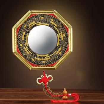 Китайски Фън шуй Выпукло-вогнутое огледало на Bagua Аксесоари за медни монети с тиква