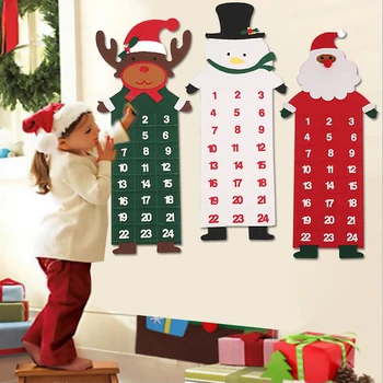 Коледен адвент-календар, от филц, Коледна подвесная окачване Дядо Коледа, Коледен адвент-календар със собствените си ръце, Нова година Коледна украса за дома