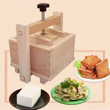Комплект дървени матрици за тофу със собствените си ръце, Форма за домашно сирене, Форма за тофу, Соево сирене, Форма за приготвяне на тофу, Кухненски Принадлежности, Инструмент за готвене