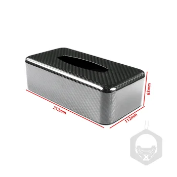 Кутия за салфетки RRX от 100% карбон за дома, суперлегкая кутия за салфетки с лого по поръчка, елегантен Индивидуален стил за един автомобил, направен със собствените си ръце