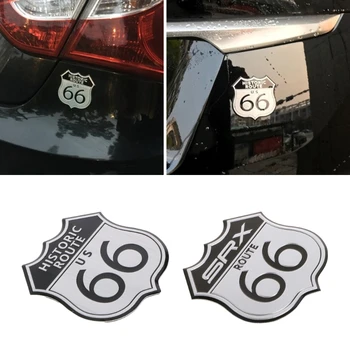 Нова 1 бр. 3D автомобилна емблема, икона, стикер, Метален стикер Route 66 за Cadillac US SRX Ford