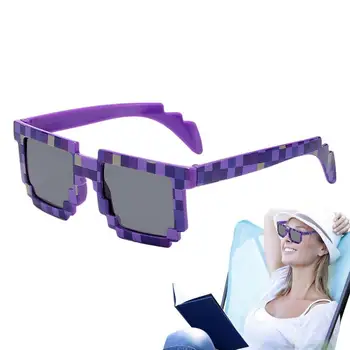 Очила Thug Life, 8-битови пикселова слънчеви очила, очила за партита, пикселизированные очила, сувенири на партита, реквизит за снимки, очила за