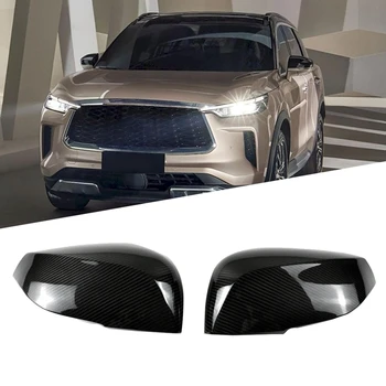 Покриване на Страничните Огледала за обратно виждане на Автомобила От Този Въглеродни Влакна За Infiniti QX50 2016-2023 QX60 2016-2020 Детайли на Капачката на Отвора на Огледала