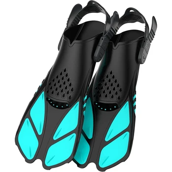 Професионални обувки за гмуркане с перки за възрастни, регулируем обувки за плуване, силиконова дълги плавници за гмуркане с шнорхел