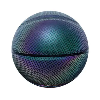 Светлинен баскетболна топка, 7-ми размер, нажежен нощен баскетболна топка, хладно баскетболна топка от изкуствена кожа за юноши в закрито и открито