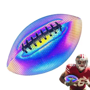 Светлинен отразяваща футбол луминесцентни светещи светлоотразителни топката флуоресцентни PU кожа тренировъчен топката светват играта играчки подаръци 