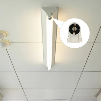 Титуляр Флуоресцентна Лампа Т8 / G13 Огнеупорни Притежателя Лампи Притежателя на Домакински Светлинна Тръба за Домашния Офис Спални (Бял)