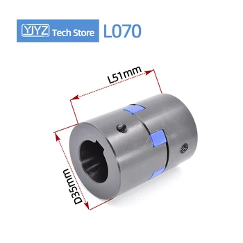 Трехкулачковая прикачване на L-тип L070 D35 L51 с дупка 10/12/14/15/16/17/18 мм за серво мотор