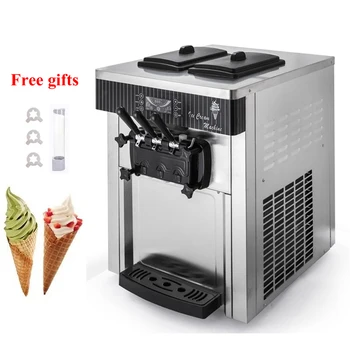 Търговска машина за производство на сладолед, от неръждаема стомана, Производителите на мек сладолед, Хладилни автомат за продажба на сладолед мощност 2.2 kw