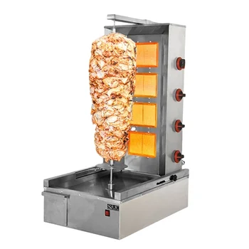 Устройство за готвене на пиле кебаба в далечния инфрачервен диапазон 1,2 М на скара на дървени въглища, газ ПРОПАН-бутан Тенис на търговска автоматична машина за рязане на донера Кебаба за парти