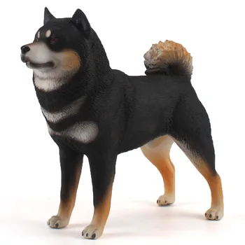 Хубава имитация на куче Shiba-Ин Пластмасов модел на животното Миниатюрна фигурка Модел от животински Фигурки, Играчки за деца Декорация на дома