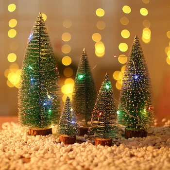 Честита Нова година, мини Коледно дърво, декорация на работния плот 2023, Коледни подаръци, Коледна украса за дома, декорация Noel Навидад Decor